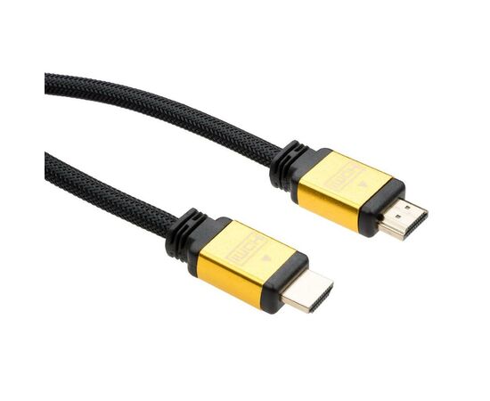 Кабель мультимедийный HDMI to HDMI 5 m metal V2.0 Vinga (VCPDCHDMI2VMM5BK), изображение 2 Кабель мультимедийный HDMI to HDMI 5 m metal V2.0 Vinga (VCPDCHDMI2VMM5BK), изображение 2