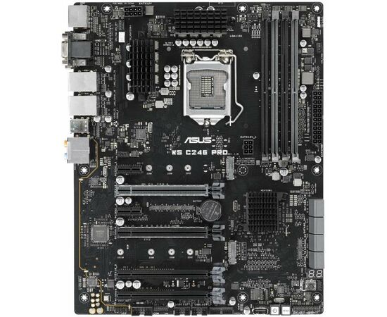 Серверна материнська плата ASUS WS C246 PRO, зображення 2 Серверна материнська плата ASUS WS C246 PRO, зображення 2