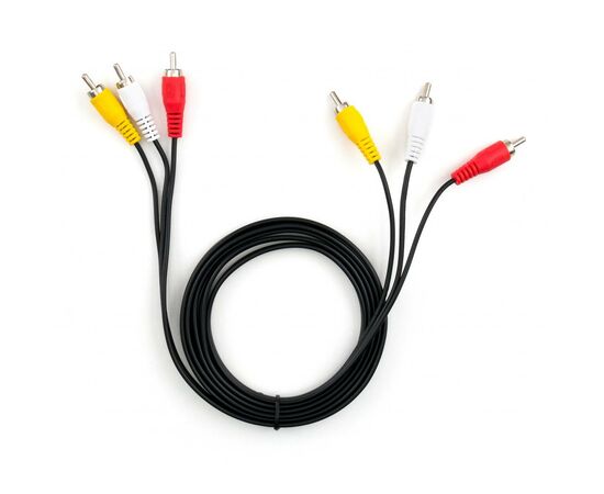 Кабель мультимедийный 3RCA to 3RCA 1.8m Vinga (VCP3RCA1.8), изображение 3 Кабель мультимедийный 3RCA to 3RCA 1.8m Vinga (VCP3RCA1.8), изображение 3