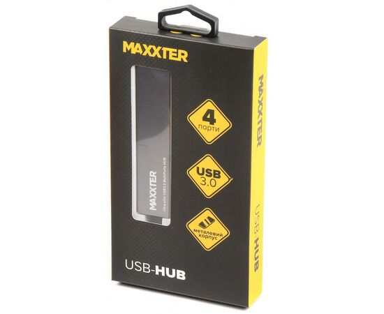 Концентратор Maxxter USB 3.0 Type-A 4 ports grey (HU3A-4P-02), изображение 3 Концентратор Maxxter USB 3.0 Type-A 4 ports grey (HU3A-4P-02), изображение 3