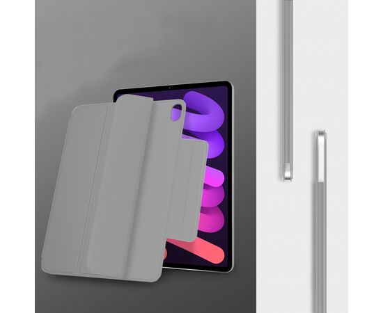 Чехол для планшета BeCover Magnetic Buckle Apple iPad mini 6 2021 Gray (706827), изображение 3 Чехол для планшета BeCover Magnetic Buckle Apple iPad mini 6 2021 Gray (706827), изображение 3