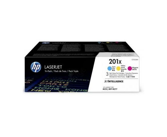 Картридж HP CLJ  201X CYM (CF401X,CF402X,CF403X) Tri-Pack (CF253XM)