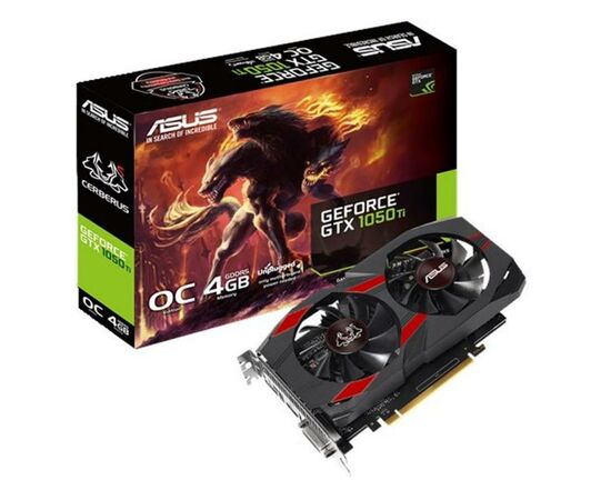 Відеокарта ASUS GeForce GTX1050 Ti 4096Mb CERBERUS OC (CERBERUS-GTX1050TI-O4G)