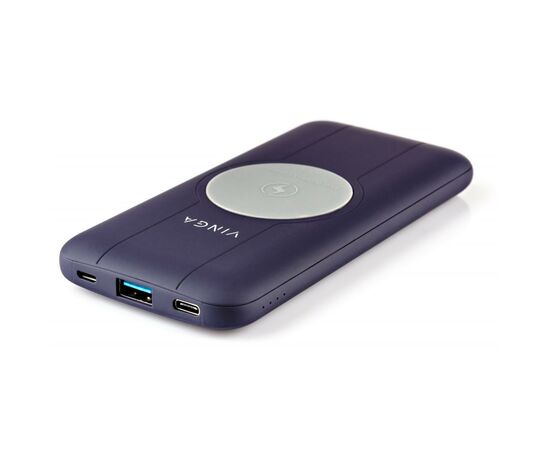 Батарея универсальная Vinga 10000 mAh Wireless QC3.0 PD soft touch purple (BTPB3510WLROP), изображение 2 Батарея универсальная Vinga 10000 mAh Wireless QC3.0 PD soft touch purple (BTPB3510WLROP), изображение 2