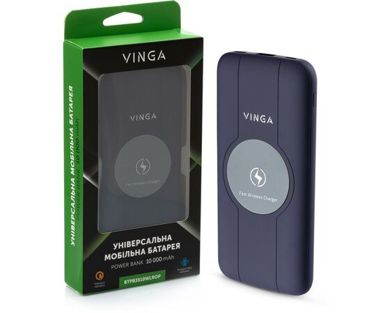 Батарея универсальная Vinga 10000 mAh Wireless QC3.0 PD soft touch purple (BTPB3510WLROP), изображение 7 Батарея универсальная Vinga 10000 mAh Wireless QC3.0 PD soft touch purple (BTPB3510WLROP), изображение 7