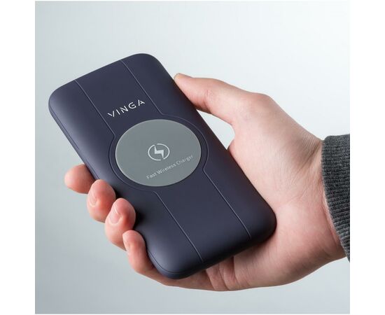 Батарея универсальная Vinga 10000 mAh Wireless QC3.0 PD soft touch purple (BTPB3510WLROP), изображение 9 Батарея универсальная Vinga 10000 mAh Wireless QC3.0 PD soft touch purple (BTPB3510WLROP), изображение 9