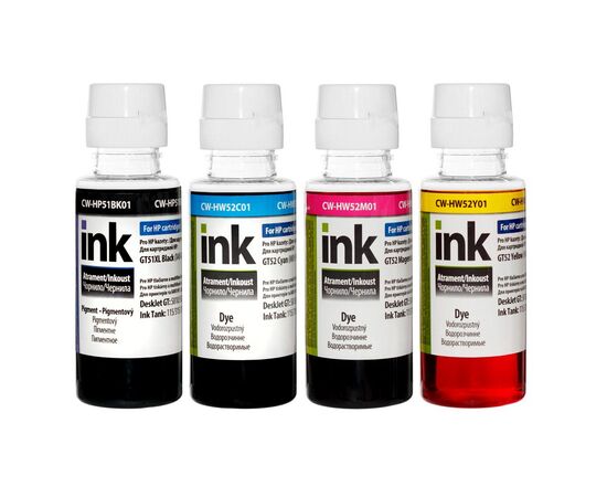 Чорнило ColorWay HP Ink Tank 115/315/415 (4х100мл) BK/С/M/Y (CW-HP51/HW52SET01)