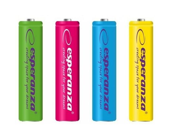Акумулятор AAA 1000mAh Ni-MH * 4 mix of colors Esperanza (EZA107)