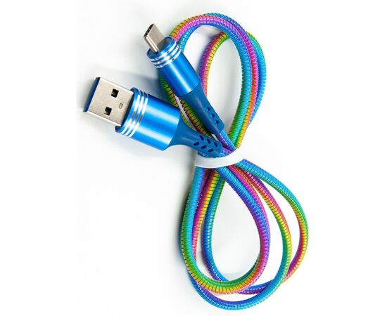 Дата кабель Dengos USB 2.0 AM to Type-C 1.0m (NTK-TC-SET-RAINBOW)