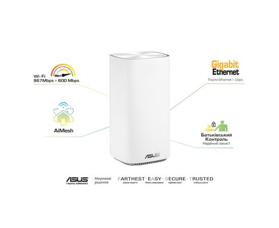 Маршрутизатор ASUS ZenWiFi mini CD6 3PK (CD6-3PK), изображение 2 Маршрутизатор ASUS ZenWiFi mini CD6 3PK (CD6-3PK), изображение 2