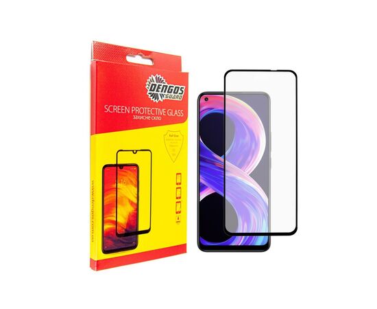 Скло захисне Dengos Full Glue Realme 8 Pro (black) (TGFG-198)