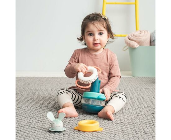 Розвиваюча іграшка Taf Toys пірамідка Кролик колекція Полярне сяйво (12445), зображення 4 Розвиваюча іграшка Taf Toys пірамідка Кролик колекція Полярне сяйво (12445), зображення 4