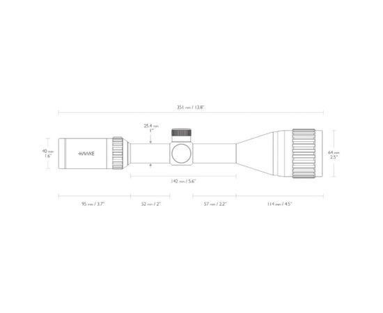 Прицел Hawke Vantage IR 3-9x50 AO (Mil Dot IR R/G) (14232), изображение 4 Прицел Hawke Vantage IR 3-9x50 AO (Mil Dot IR R/G) (14232), изображение 4