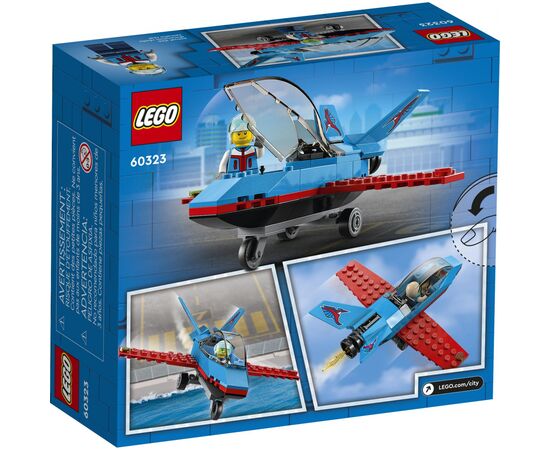 Конструктор LEGO City Great Vehicles Трюковый самолёт 59 деталей (60323), изображение 7 Конструктор LEGO City Great Vehicles Трюковый самолёт 59 деталей (60323), изображение 7