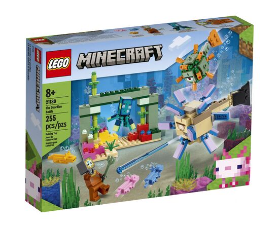 Конструктор LEGO Minecraft Битва со стражем 255 деталей (21180)