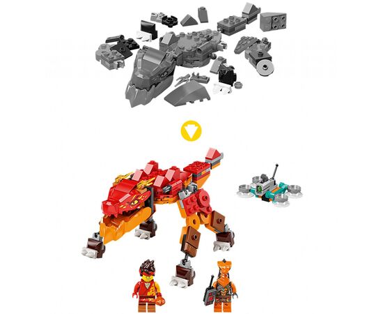 Конструктор LEGO Ninjago Вогненний дракон ЕВО Кая 204 деталі (71762), зображення 5