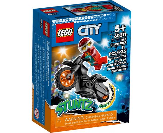 Конструктор LEGO City Stuntz Огненный трюковый мотоцикл 11 деталей (60311)