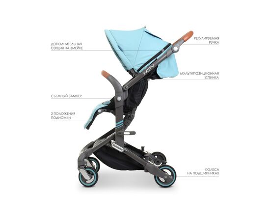 Коляска El Camino ME 1068 pale blue, изображение 2 Коляска El Camino ME 1068 pale blue, изображение 2
