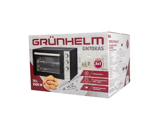 Электропечь Grunhelm GN70KAS, изображение 2 Электропечь Grunhelm GN70KAS, изображение 2
