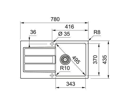 Мойка кухонная Franke Sirius S2D Slim 611-78 (143.0632.393), изображение 2 Мойка кухонная Franke Sirius S2D Slim 611-78 (143.0632.393), изображение 2