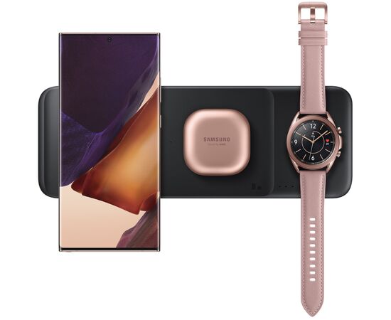 Зарядний пристрій Samsung Wireless Charger Trio (Black) (EP-P6300TBRGRU), зображення 2