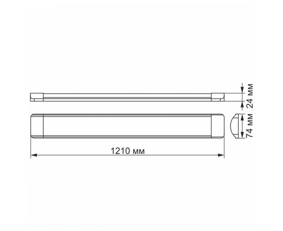 Светильник Videx LED 6W 1,2М 4100K 220V (VL-BN-36124), изображение 3 Светильник Videx LED 6W 1,2М 4100K 220V (VL-BN-36124), изображение 3