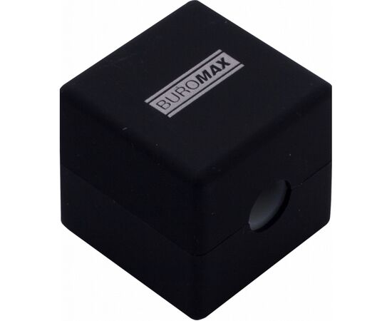 Точилка Buromax CUBE RUBBER TOUCH пластиковий корпус контейнер (BM.4757-1), изображение 4 Точилка Buromax CUBE RUBBER TOUCH пластиковий корпус контейнер (BM.4757-1), изображение 4
