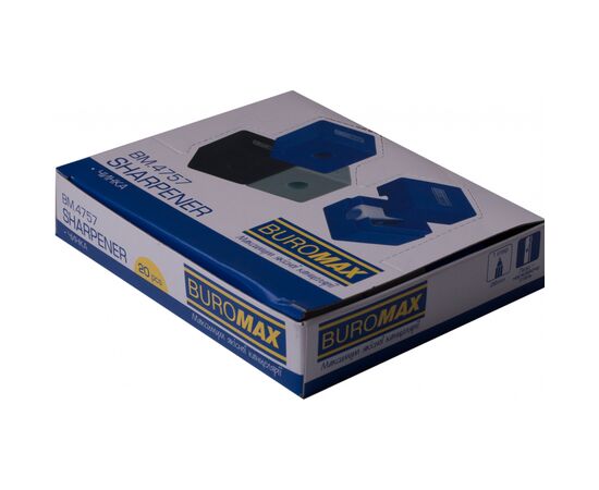 Точилка Buromax CUBE RUBBER TOUCH пластиковий корпус контейнер (BM.4757-1), изображение 5 Точилка Buromax CUBE RUBBER TOUCH пластиковий корпус контейнер (BM.4757-1), изображение 5