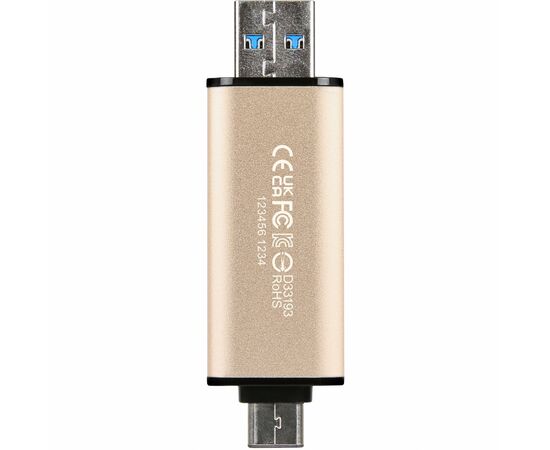 USB флеш накопитель Transcend 128GB JetFlash 930 Gold-Black USB 3.2/Type-C (TS128GJF930C), изображение 7 USB флеш накопитель Transcend 128GB JetFlash 930 Gold-Black USB 3.2/Type-C (TS128GJF930C), изображение 7