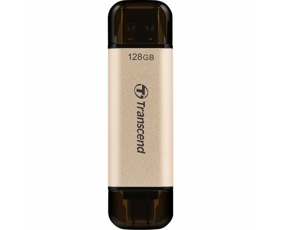USB флеш накопитель Transcend 128GB JetFlash 930 Gold-Black USB 3.2/Type-C (TS128GJF930C)