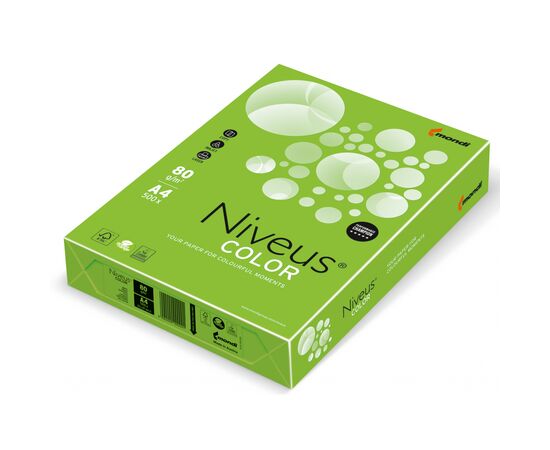 Папір Mondi Niveus COLOR intensive Green A4, 80g, 500sh (A4.80.NVI.MA42.500)