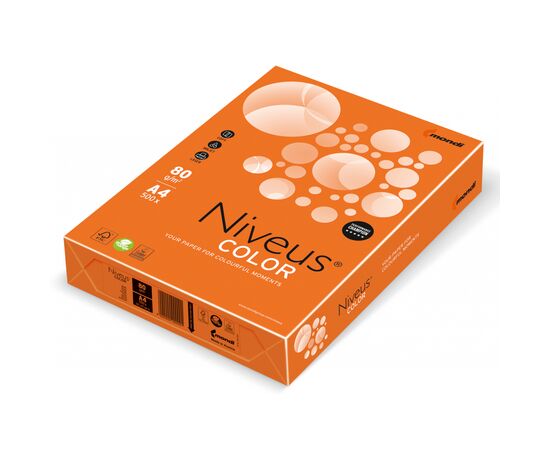 Папір Mondi Niveus COLOR intensive Orange A4, 80g, 500sh (A4.80.NVI.OR43.500)