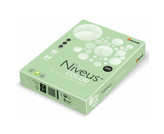 Папір Mondi Niveus COLOR Pastel green A4, 80g, 500sh (A4.80.NVP.MG28.500)
