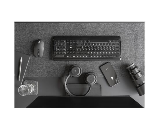 Клавиатура 2E KS120 White backlight USB Black (2E-KS120UB), изображение 2 Клавиатура 2E KS120 White backlight USB Black (2E-KS120UB), изображение 2