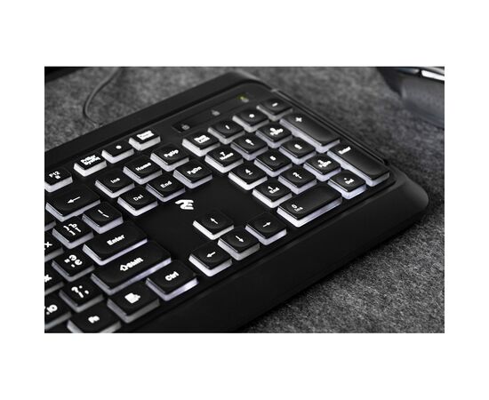 Клавиатура 2E KS120 White backlight USB Black (2E-KS120UB), изображение 7 Клавиатура 2E KS120 White backlight USB Black (2E-KS120UB), изображение 7