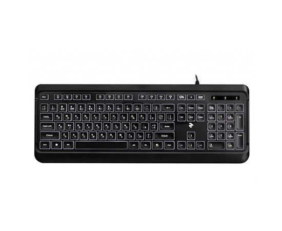 Клавиатура 2E KS120 White backlight USB Black (2E-KS120UB)