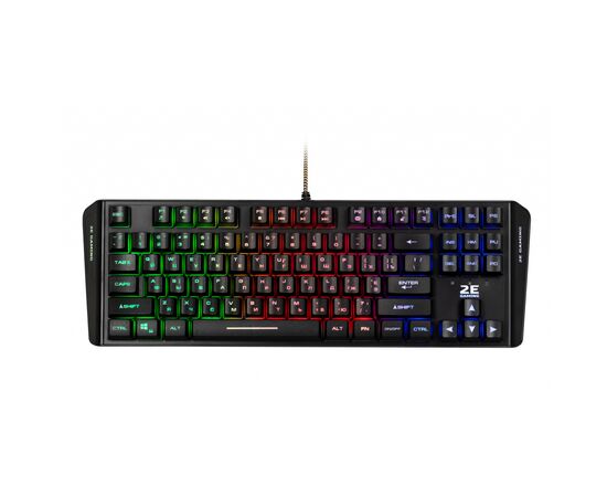 Клавиатура 2E KG355 LED 87key USB Black Ukr (2E-KG355UBK)