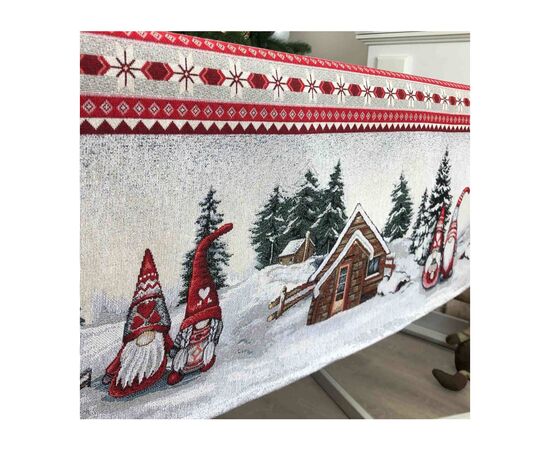 Скатертина Прованс гобеленова Snowfall 130х140 см (23407), зображення 3 Скатертина Прованс гобеленова Snowfall 130х140 см (23407), зображення 3