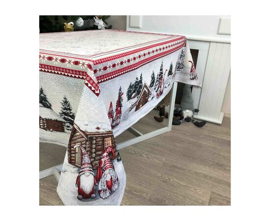Скатертина Прованс гобеленова Snowfall 130х140 см (23407), зображення 4 Скатертина Прованс гобеленова Snowfall 130х140 см (23407), зображення 4