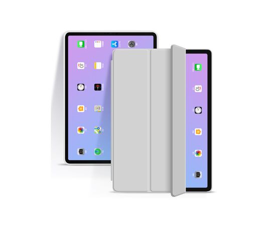 Чохол до планшета BeCover Tri Fold Soft TPU Apple iPad mini 6 2021 Gray (706722), зображення 4 Чохол до планшета BeCover Tri Fold Soft TPU Apple iPad mini 6 2021 Gray (706722), зображення 4