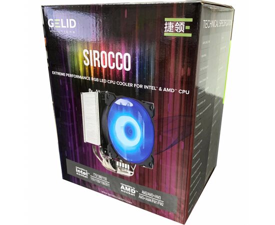 Кулер до процесора Gelid Solutions Sirocco RGB (CC-Sirocco-01-A), зображення 6 Кулер до процесора Gelid Solutions Sirocco RGB (CC-Sirocco-01-A), зображення 6