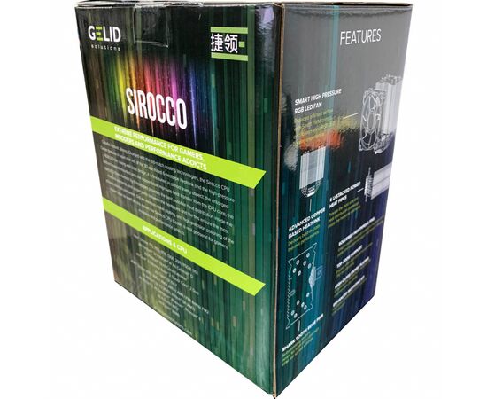 Кулер до процесора Gelid Solutions Sirocco RGB (CC-Sirocco-01-A), зображення 7 Кулер до процесора Gelid Solutions Sirocco RGB (CC-Sirocco-01-A), зображення 7