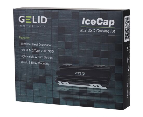 Радіатор охолодження Gelid Solutions IceCap M.2 SSD Cooler (HS-M2-SSD-21), зображення 5 Радіатор охолодження Gelid Solutions IceCap M.2 SSD Cooler (HS-M2-SSD-21), зображення 5