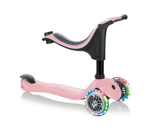 Самокат Globber GO UP SPORTY пастельно-розовый с подсветкой (452-210-3), изображение 2 Самокат Globber GO UP SPORTY пастельно-розовый с подсветкой (452-210-3), изображение 2