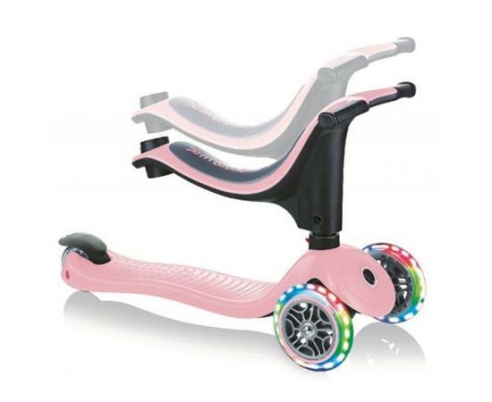 Самокат Globber GO UP SPORTY пастельно-розовый с подсветкой (452-210-3), изображение 3 Самокат Globber GO UP SPORTY пастельно-розовый с подсветкой (452-210-3), изображение 3