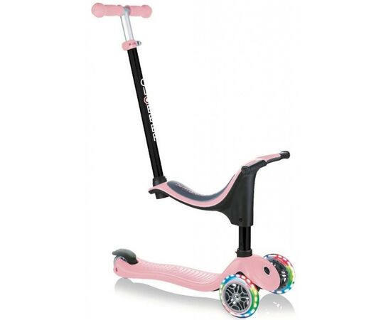 Самокат Globber GO UP SPORTY пастельно-розовый с подсветкой (452-210-3)