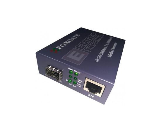 Медіаконвертер FoxGate 10/100/1000Base-T RJ45 to 1000Base-SX/LX SFP slot (EC-SFP1000-FE/GE), зображення 2 Медіаконвертер FoxGate 10/100/1000Base-T RJ45 to 1000Base-SX/LX SFP slot (EC-SFP1000-FE/GE), зображення 2