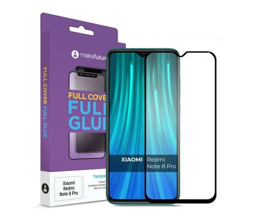 Стекло защитное MakeFuture Xiaomi Redmi Note 8 Pro Full Cover Full Glue (MGF-XRN8P)