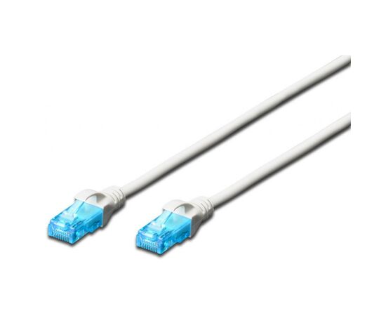 Патч-корд 1м, UTP, cat.5e, AWG 26/7, CCA, PVC, white Digitus (DK-1512-010/WH)