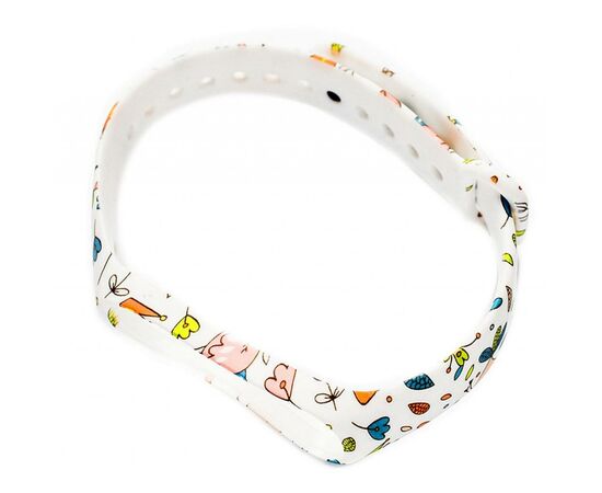 Ремешок для фитнес браслета XoKo Silicone для Xiaomi Mi Band 3/4 Flowers White (XK-XM-SL-WT)